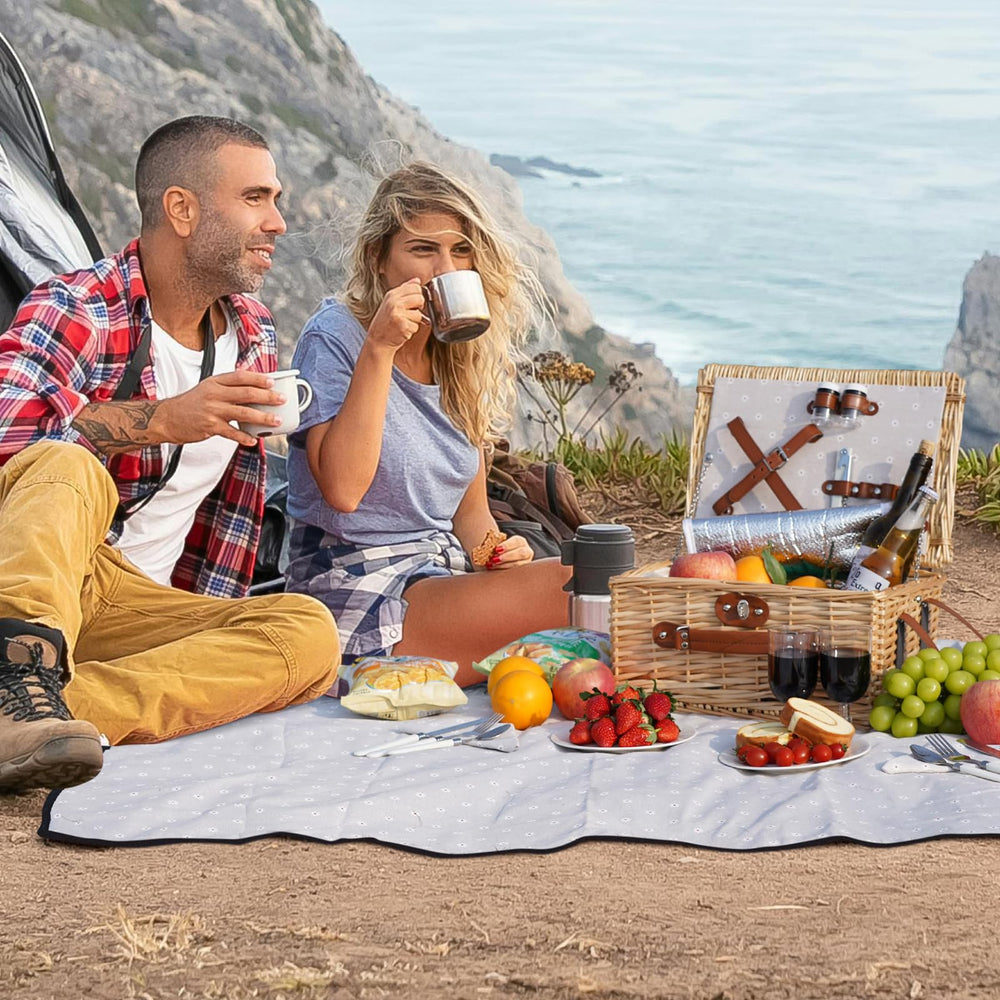 HappyPicnic bottle opener and large salt and pepper shakers close-up for easy serving