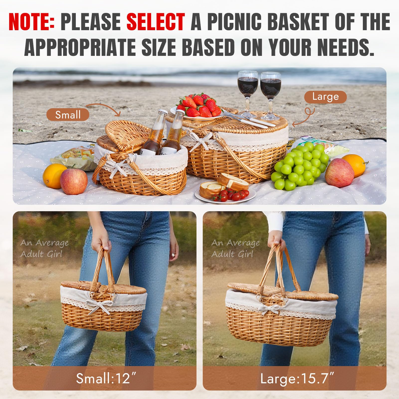 HappyPicnic close-up of hand-woven wicker showing sturdy craft and long-lasting use