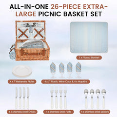 HappyPicnic insulated cooler compartment keeps food chilled and separate