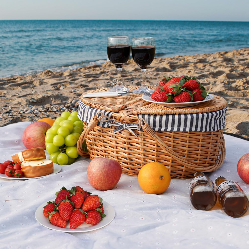 HappyPicnic filled with garden fruit and flowers demonstrating multipurpose gathering use