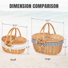 HappyPicnic double swing handles highlighted for balanced carrying and folding convenience