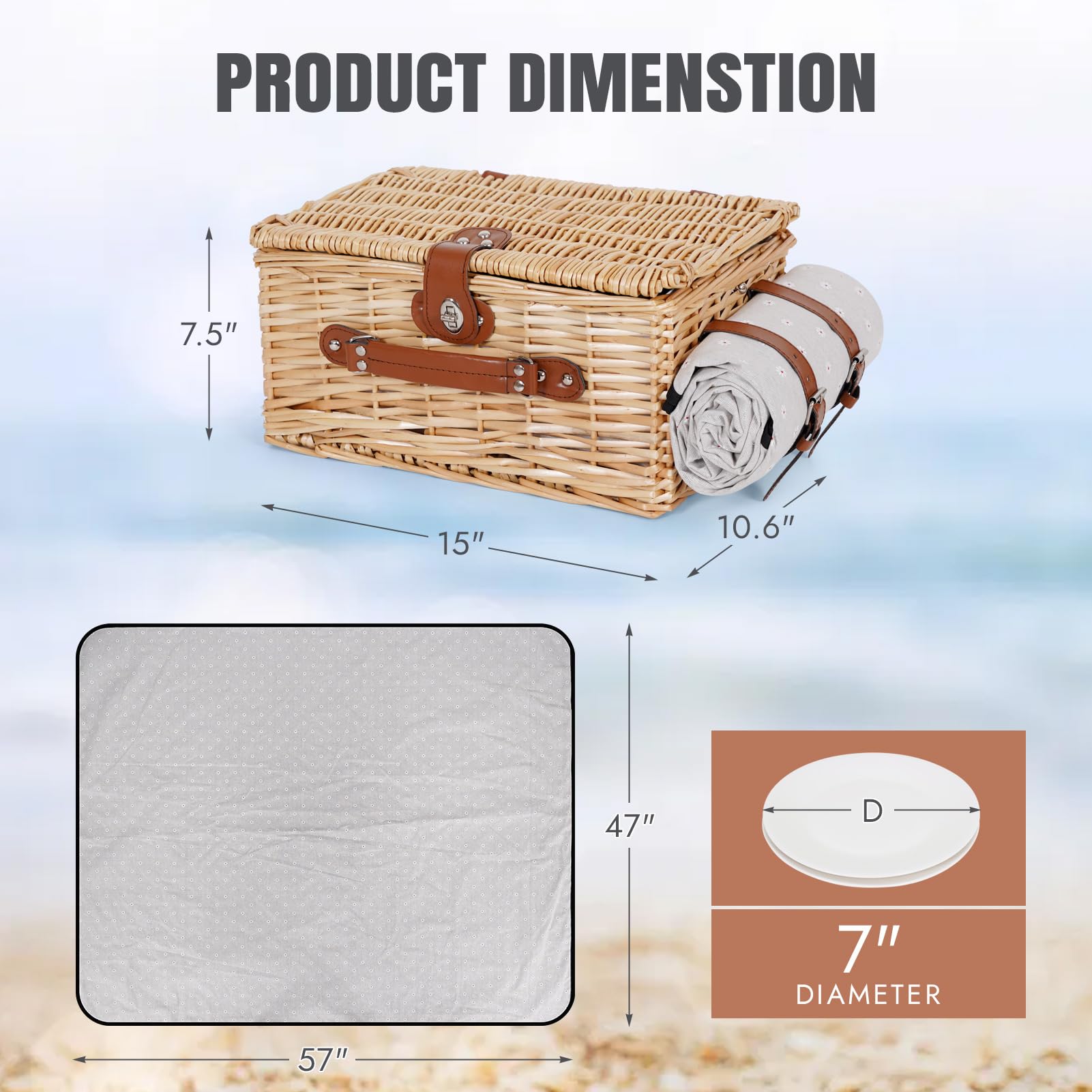 HappyPicnic open insulated compartment protecting food with hygienic lining and space