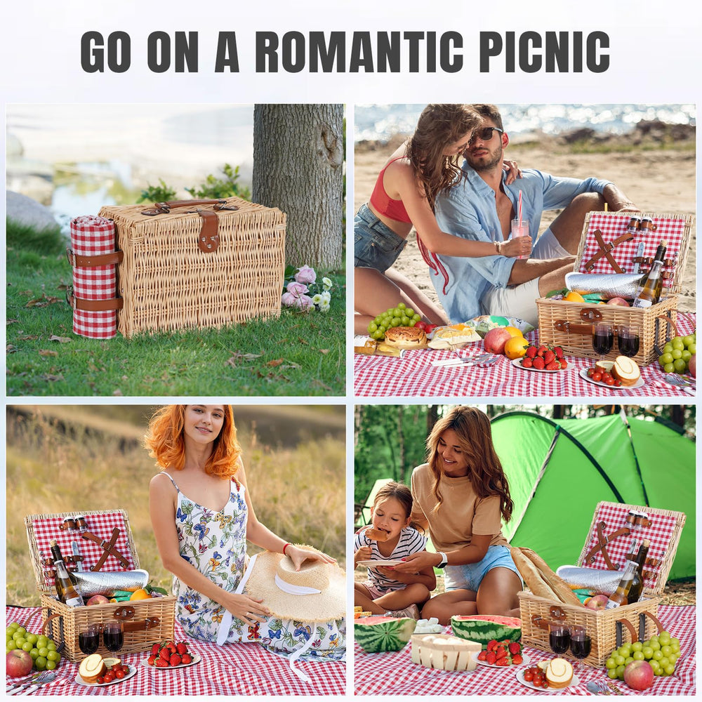 HappyPicnic label and accessories highlighting complete picnic essentials
