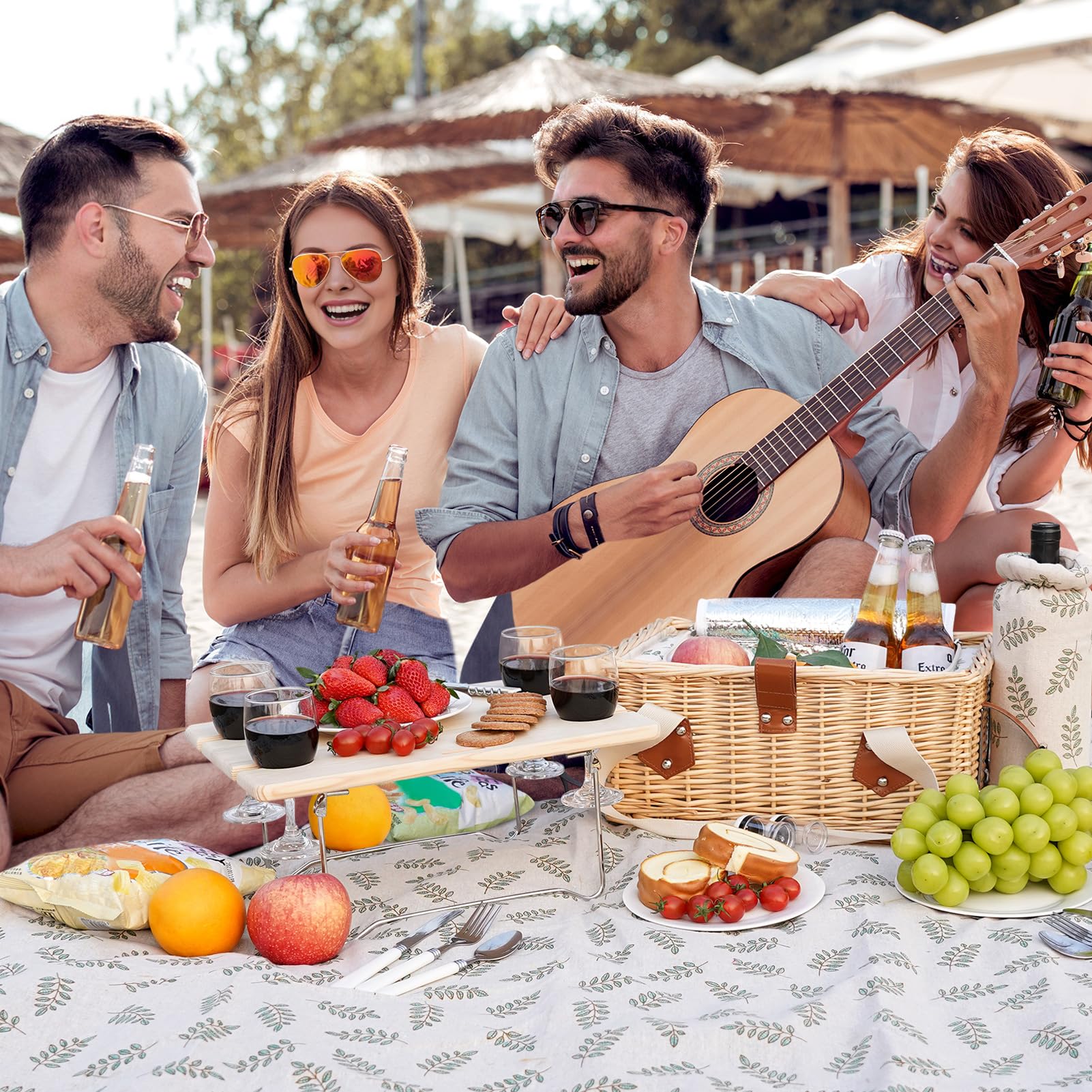 HappyPicnic lifestyle scene at park illustrating stylish outdoor dining