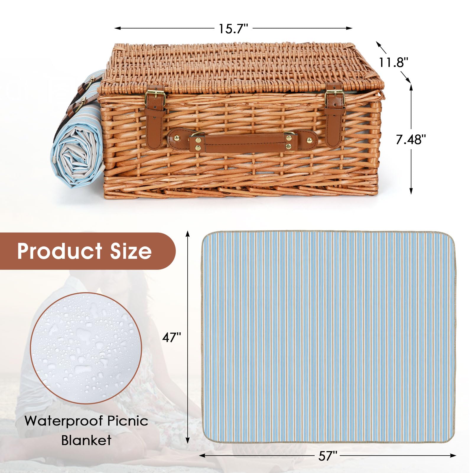 HappyPicnic melamine plates stacked to show break-resistant benefit