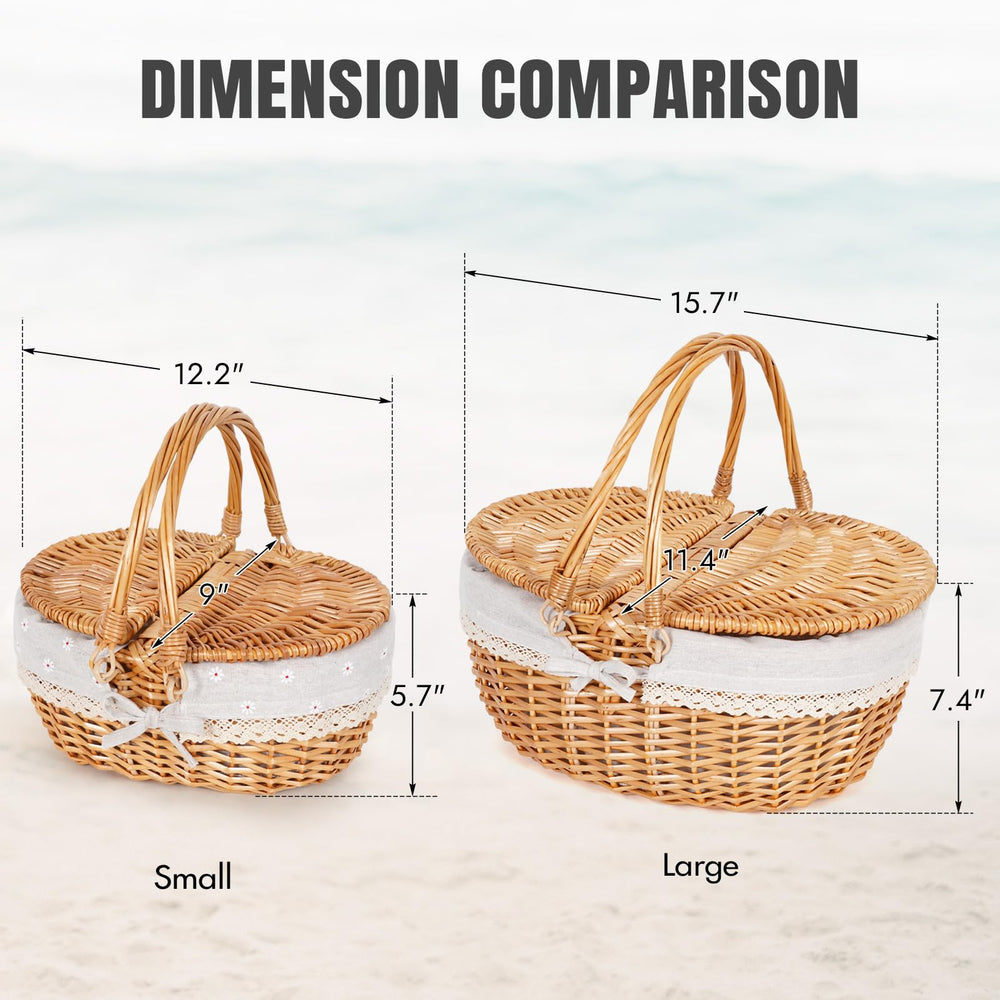 HappyPicnic side profile with folded handle saving space for neat storage