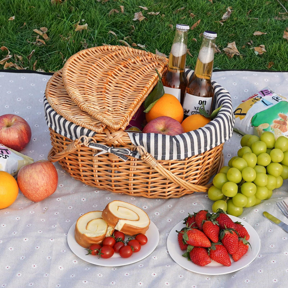 HappyPicnic beside 750ml bottle to show basket capacity and real-world scale
