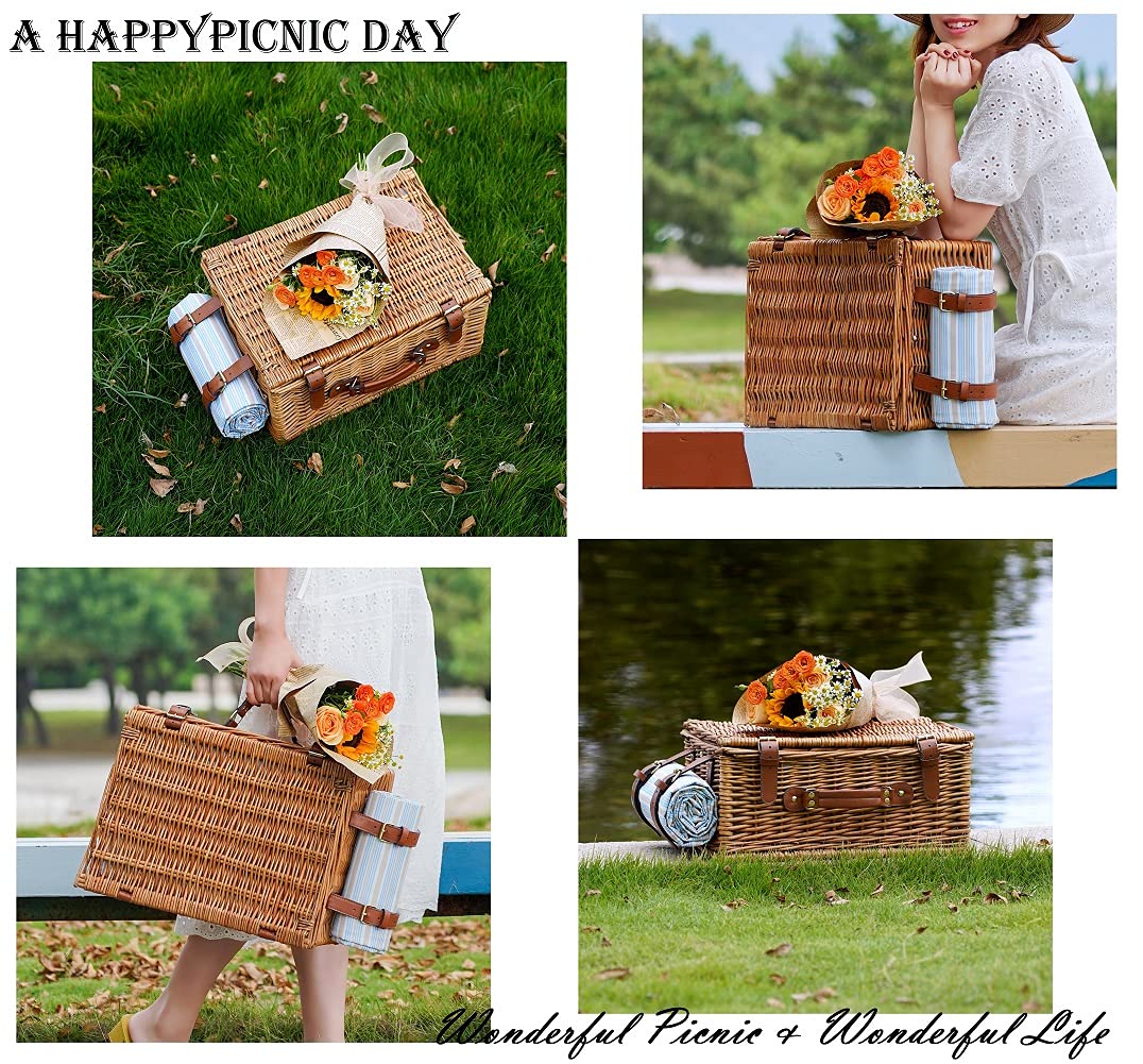 HappyPicnic waterproof picnic blanket spread protects from damp ground