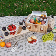 HappyPicnic waterproof blanket spread on grass keeping users dry