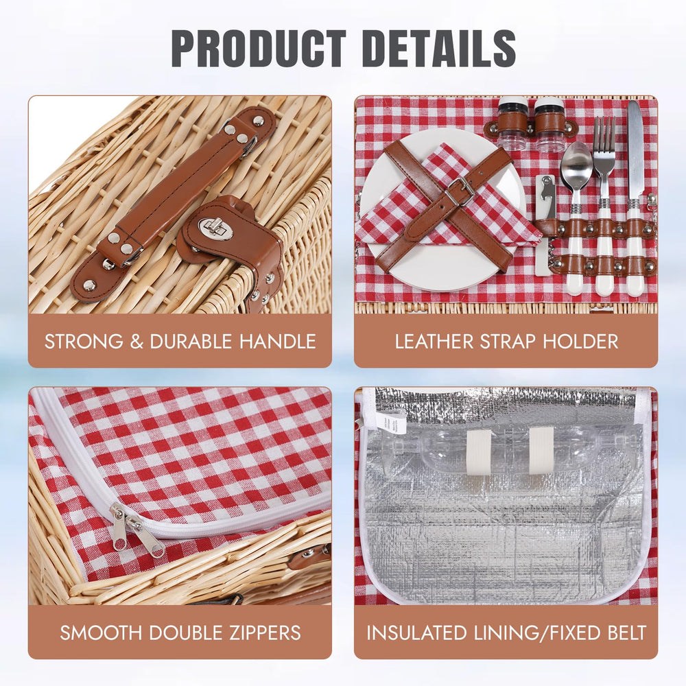 HappyPicnic detailed wicker weave showing durable handmade craftsmanship
