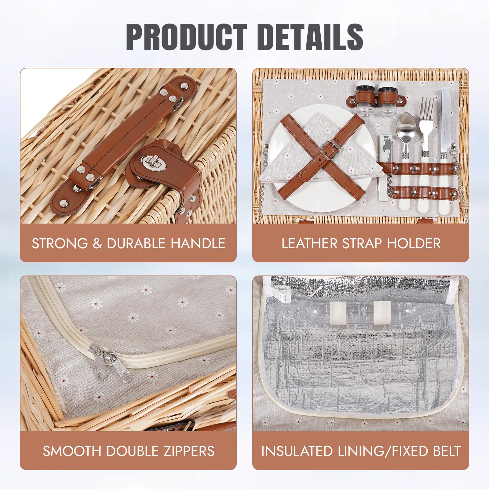HappyPicnic wine glasses and cotton napkins arranged ready for an elegant outdoor meal