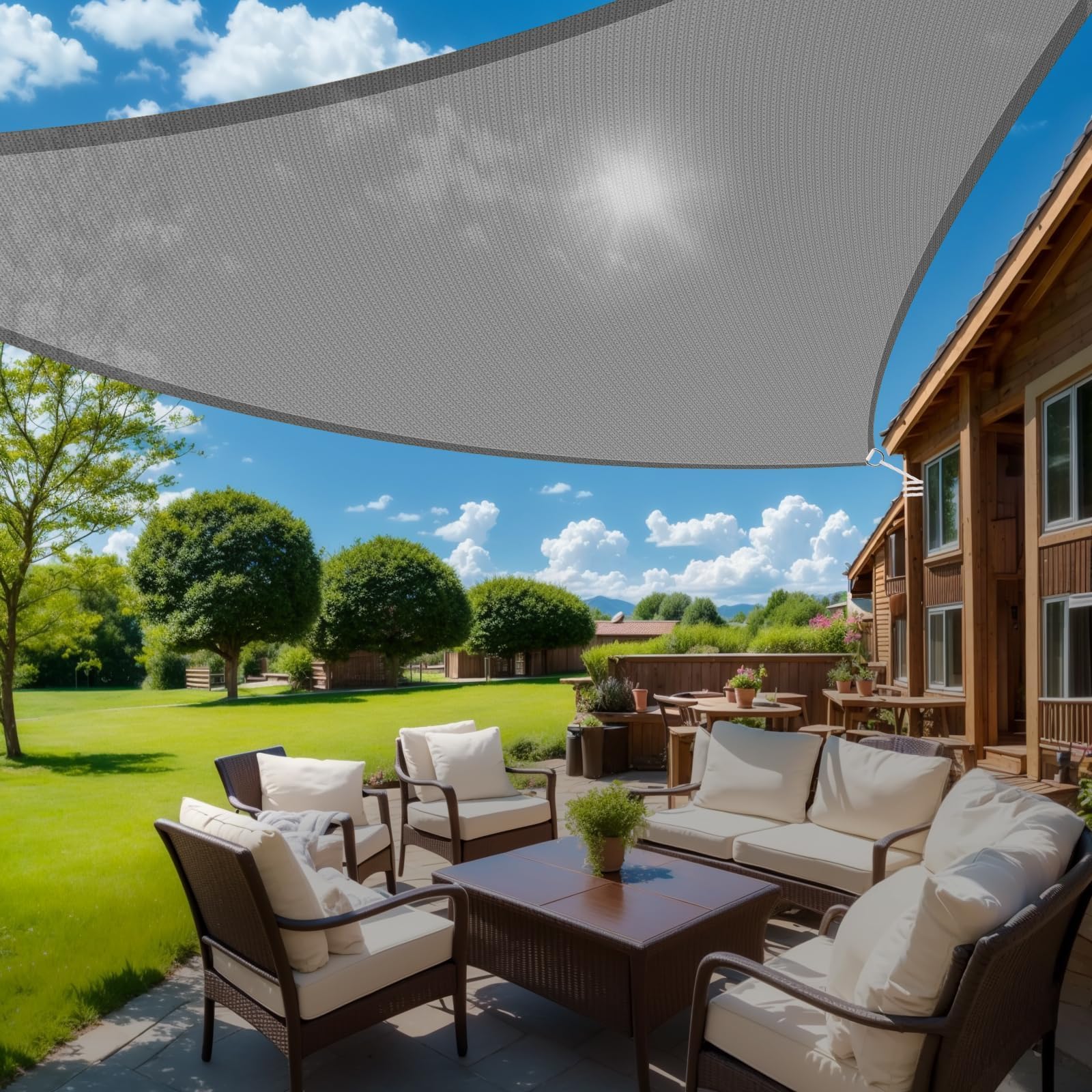 HappyTrends front view packed sail showing compact storage and portability