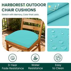 HARBOREST close-up polyester fabric texture showing water-resistant finish benefit
