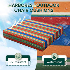 HARBOREST close-up of polyester fabric texture, shows water-resistant finish