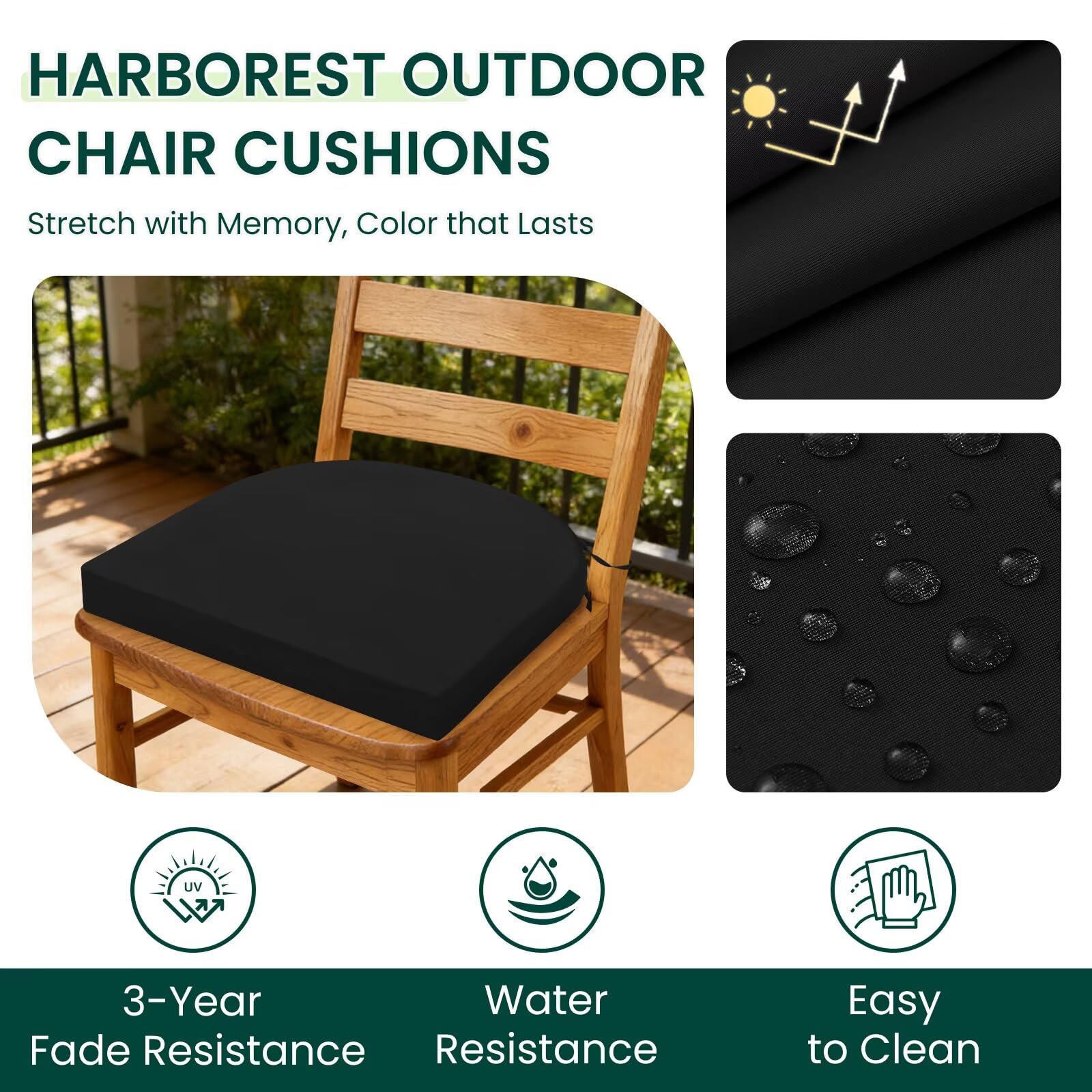 HARBOREST close-up of polyester fabric texture highlighting water resistance