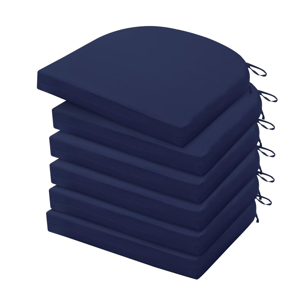 HARBOREST front view of six navy cushions showing neat packaged set and color advantage