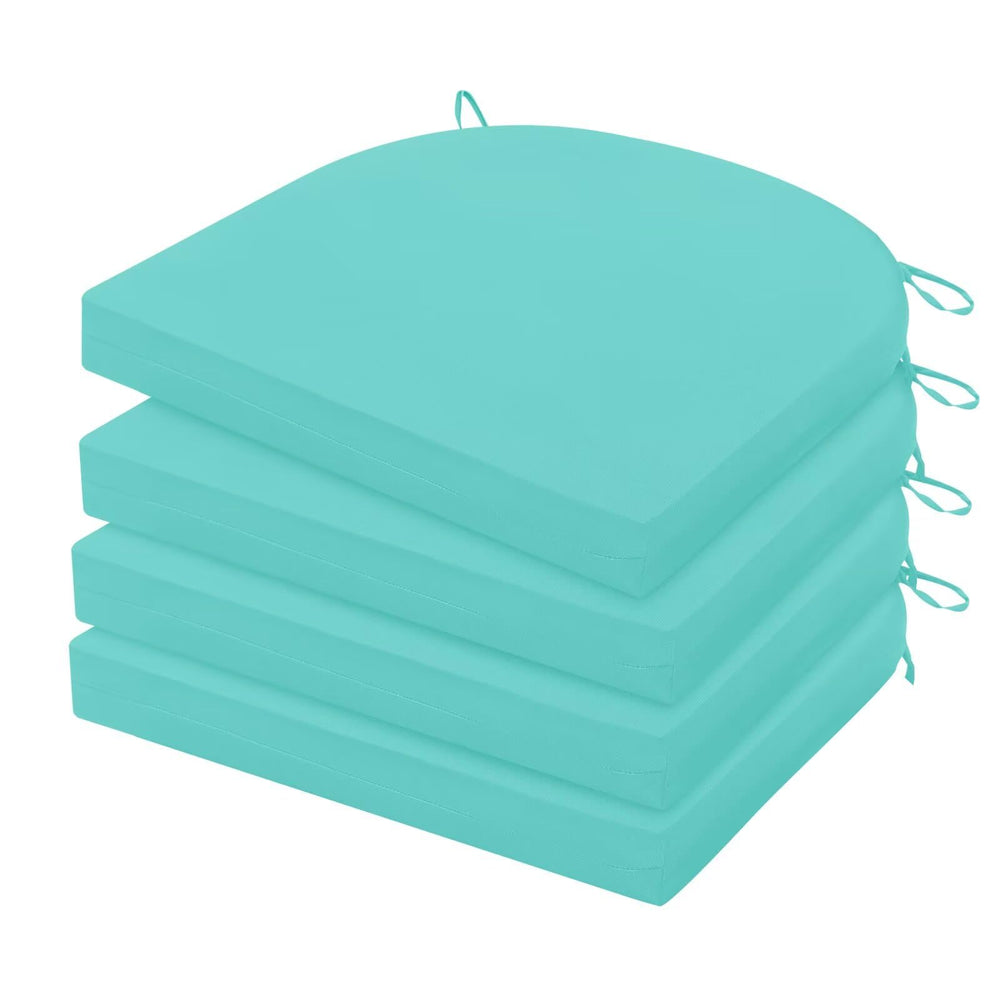 HARBOREST front view teal set of four cushions showing color and shape benefit