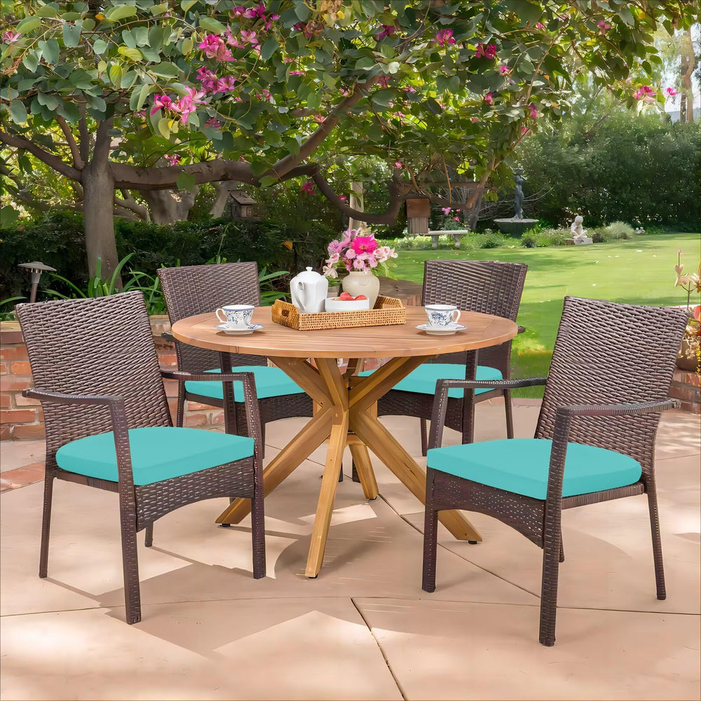 HARBOREST lifestyle backyard dining scene showing refreshed outdoor seating benefit