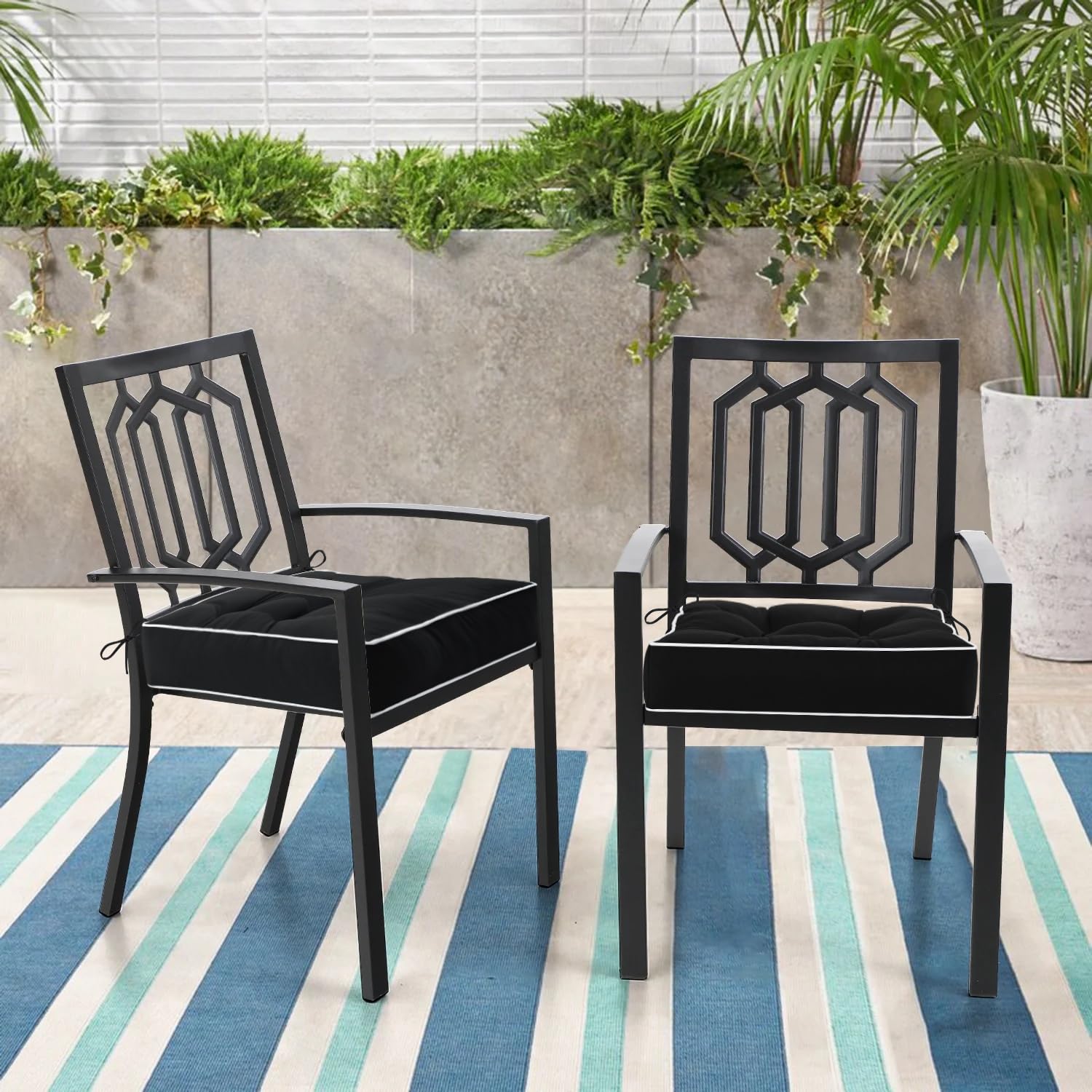 HARBOREST outdoor cushions in backyard setting adding style and comfort