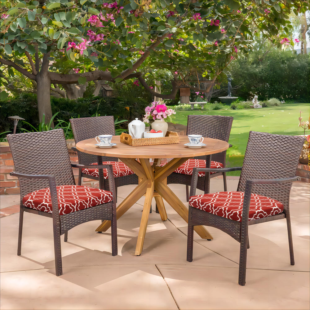 HARBOREST cushions in a backyard patio scene showing decorative and practical benefit