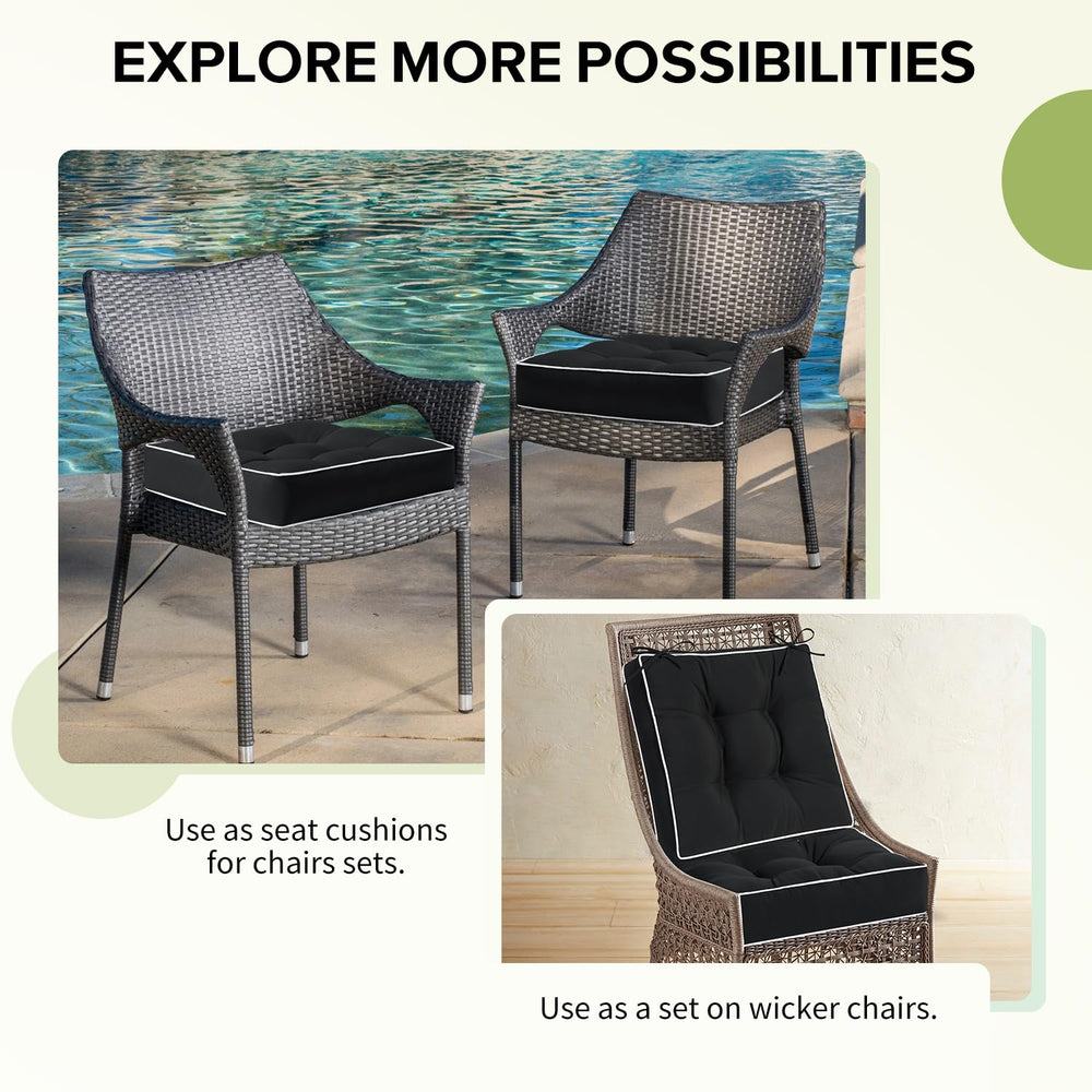 HARBOREST cushion next to ruler showing 19 by 19 inch seat dimension