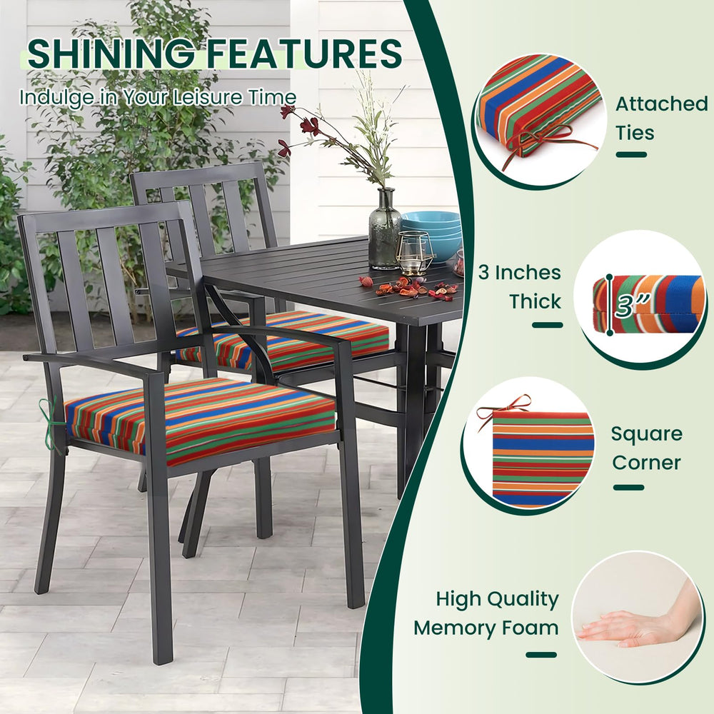HARBOREST ties and stitching detail, secures cushions to chairs for stability