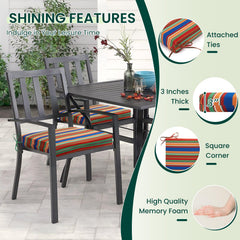HARBOREST ties and stitching detail, secures cushions to chairs for stability