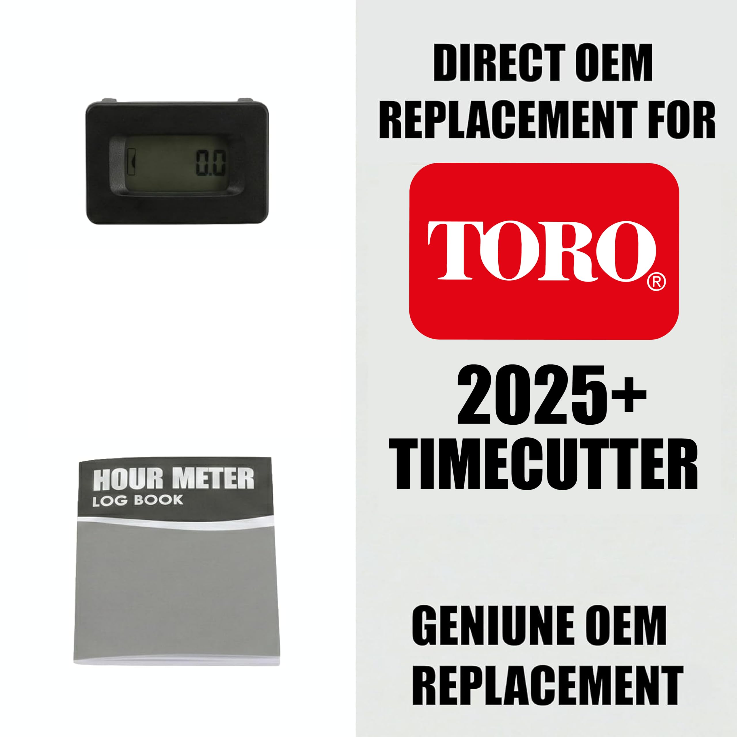 Hardline Products close-up of LCD display for clear readable hours and service planning