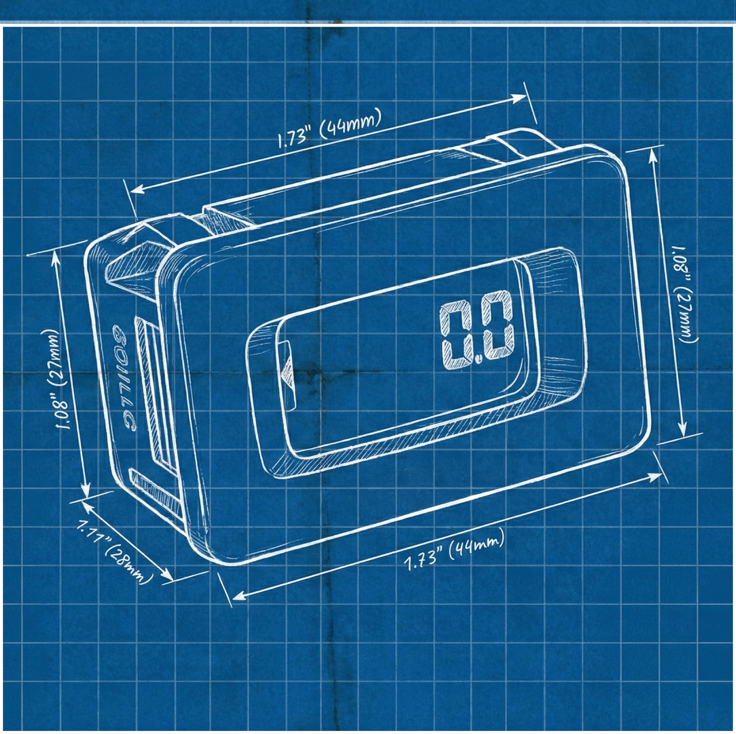 Hardline Products meter snapped into Toro dash illustrating factory-fit convenience