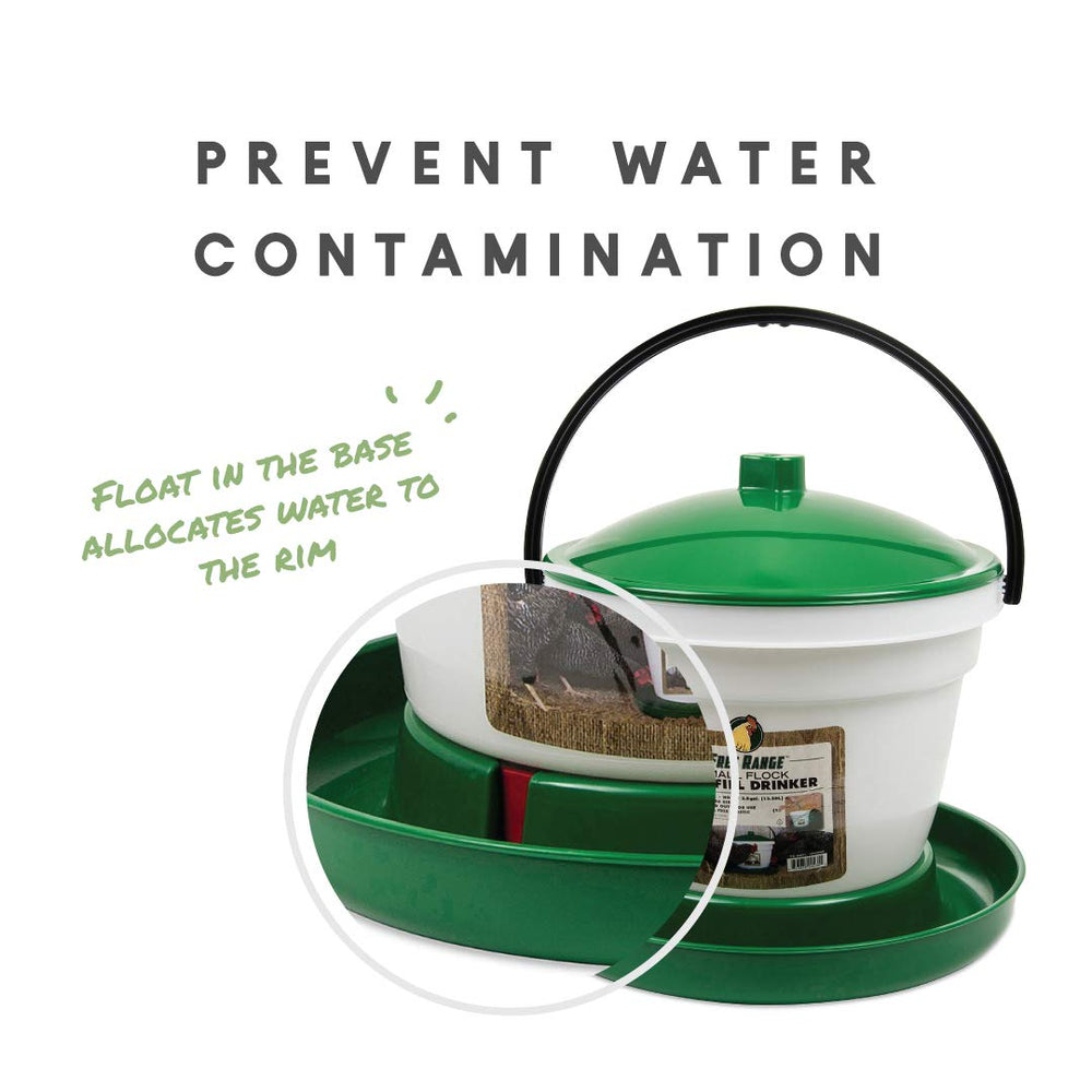 Harris Farms twist‑lock base closeup preventing leaks during use and transport