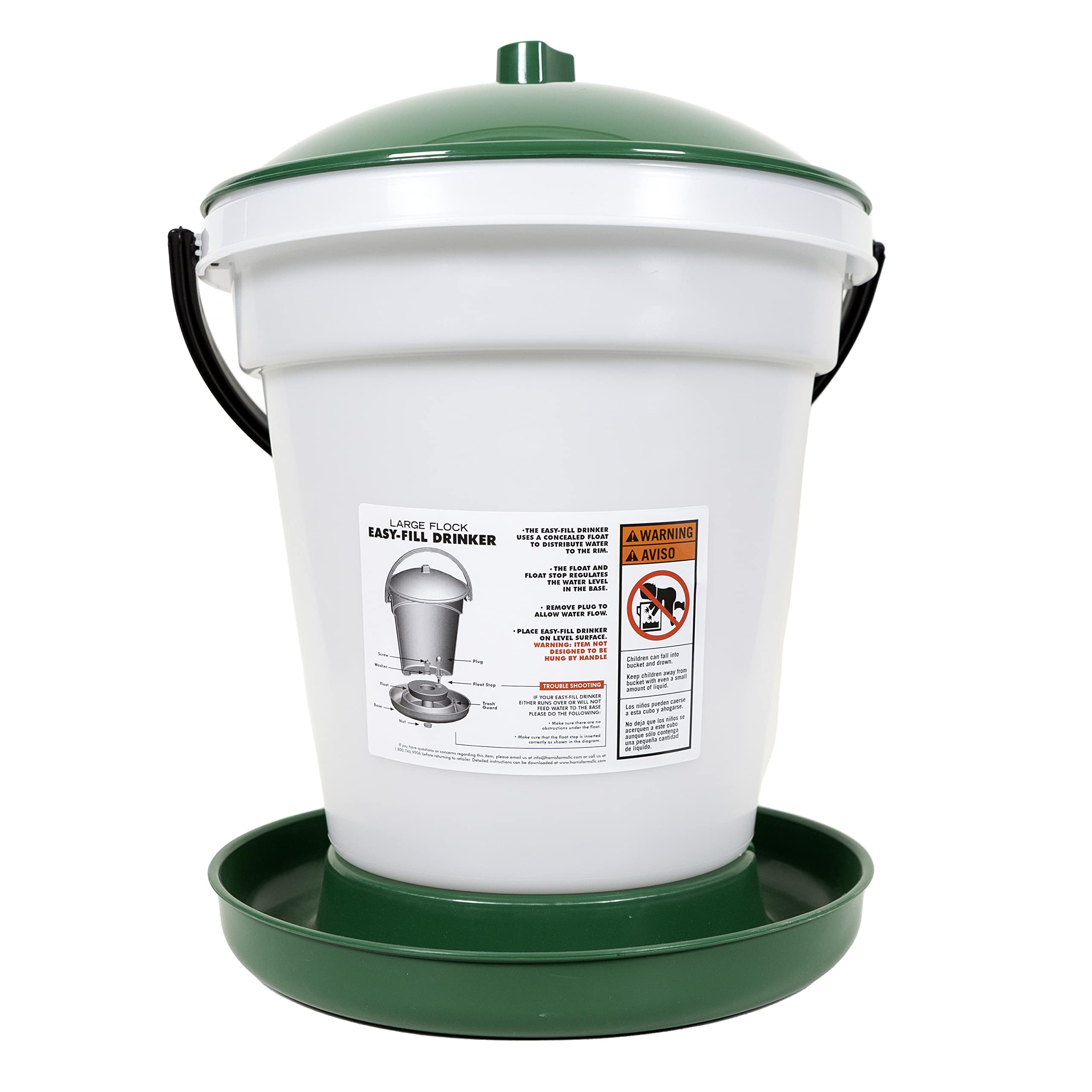 Harris Farms closeup of wide mouth top‑fill opening for easy refills and cleaning