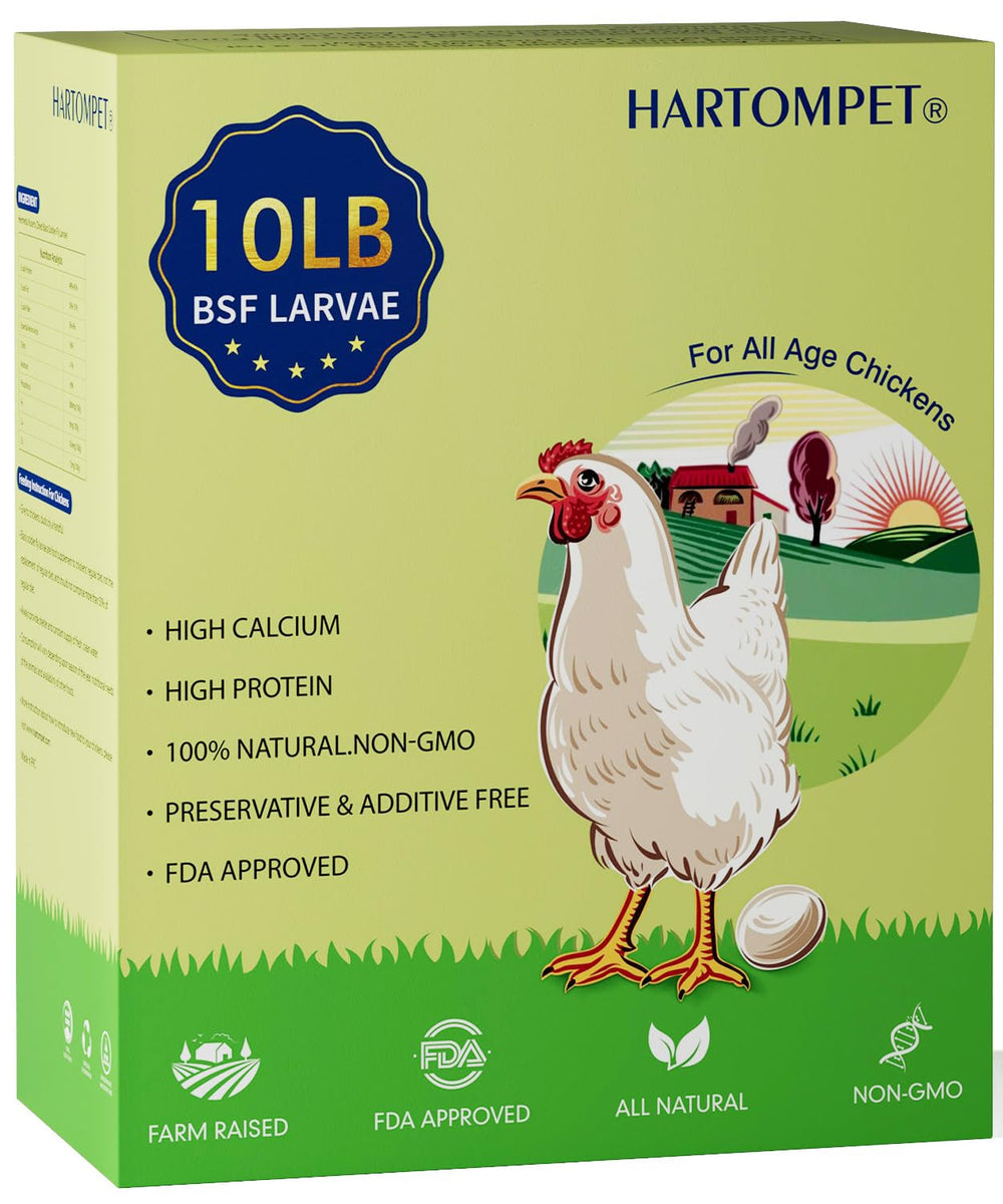 HARTOMPET front packaging showing 10 lb bag and product use benefits