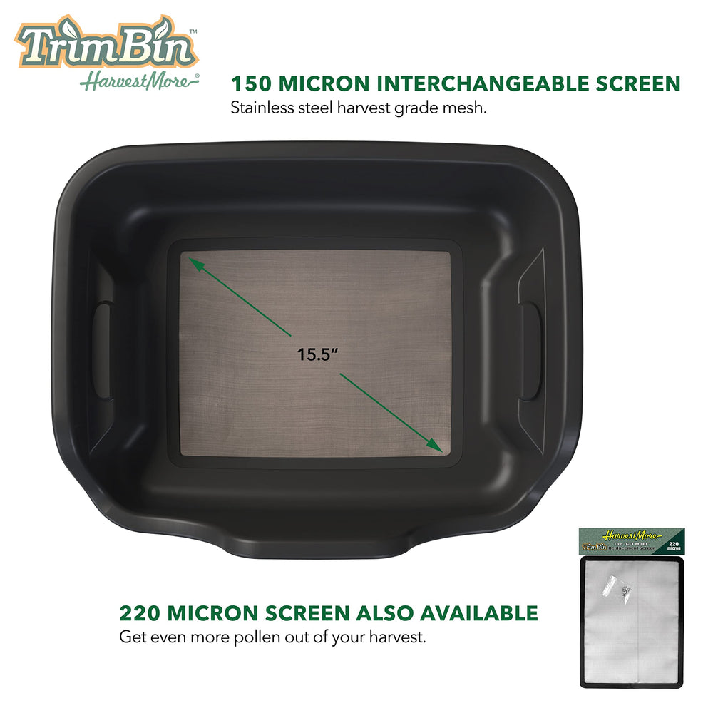 Harvest More TrimBin in lap with user trimming demonstrating reduced wrist strain and comfort
