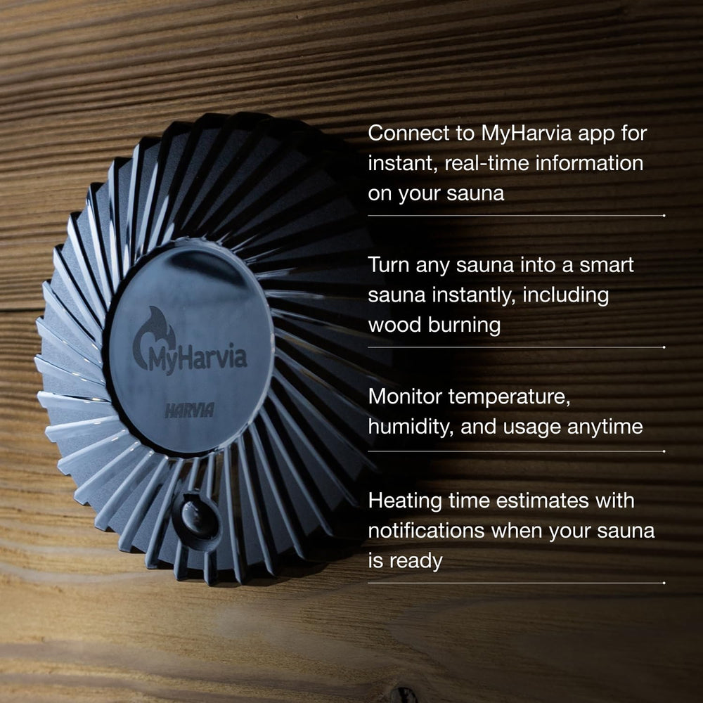 Harvia close-up of smart sensor unit detailing build and probe, ensuring reliable readings