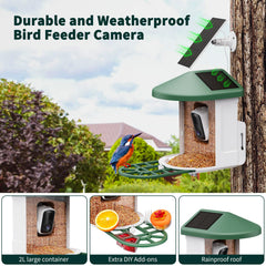 HARYMOR seed hopper and waterproof funnel keeping bird food dry