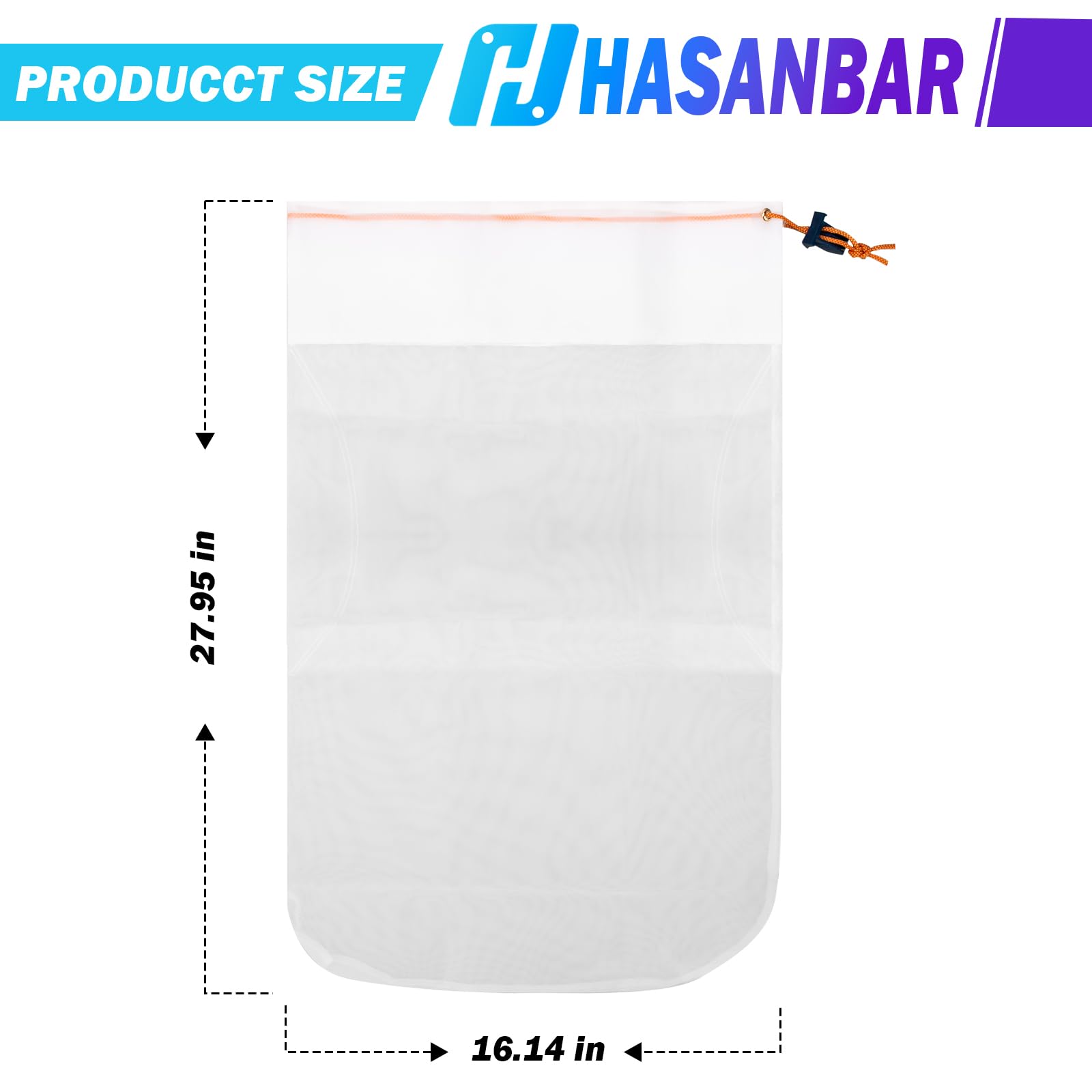 Hasanbar close-up of fine 100-micron mesh showing filtration clarity benefit