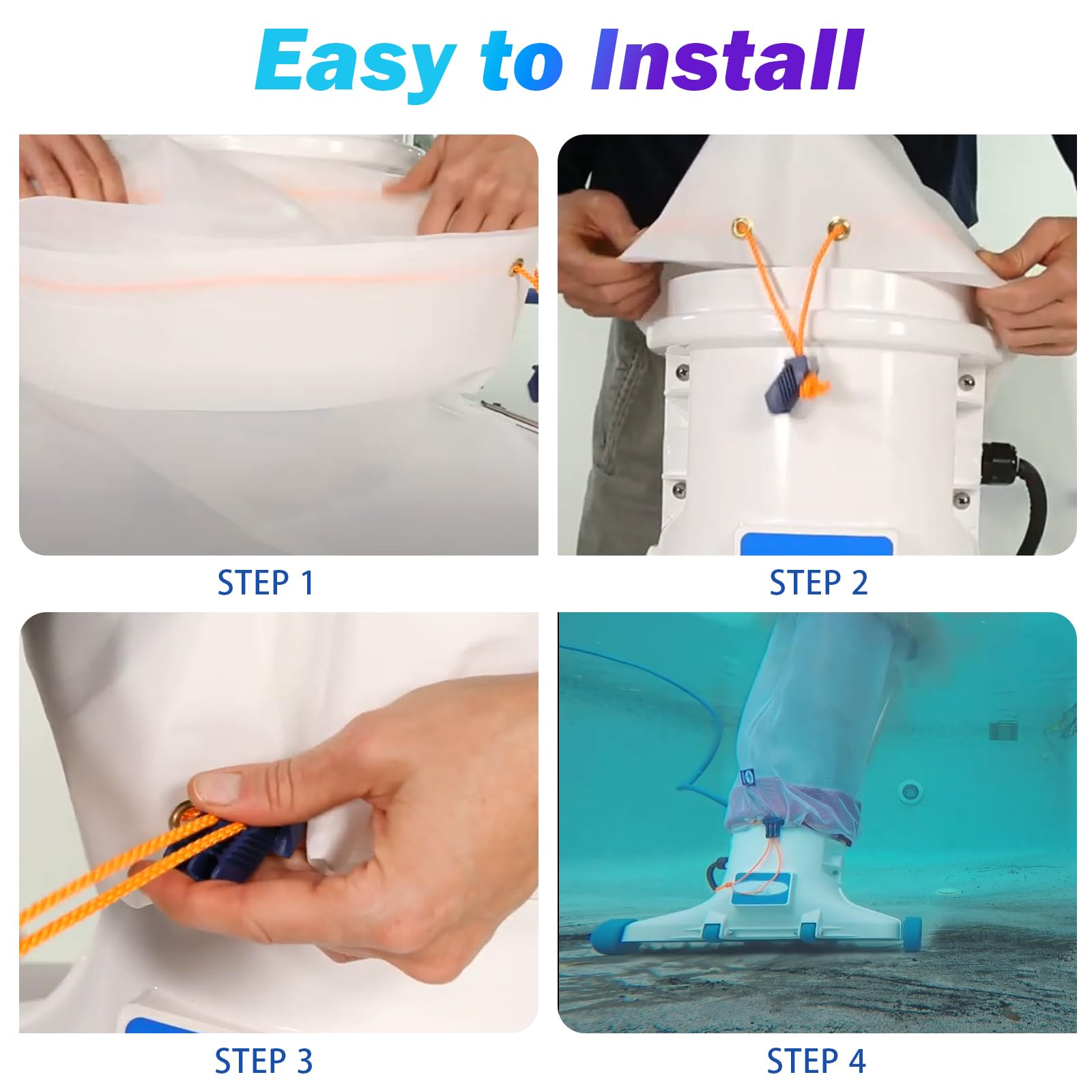 Hasanbar emptying and rinsing bag to show easy cleaning and reuse benefit