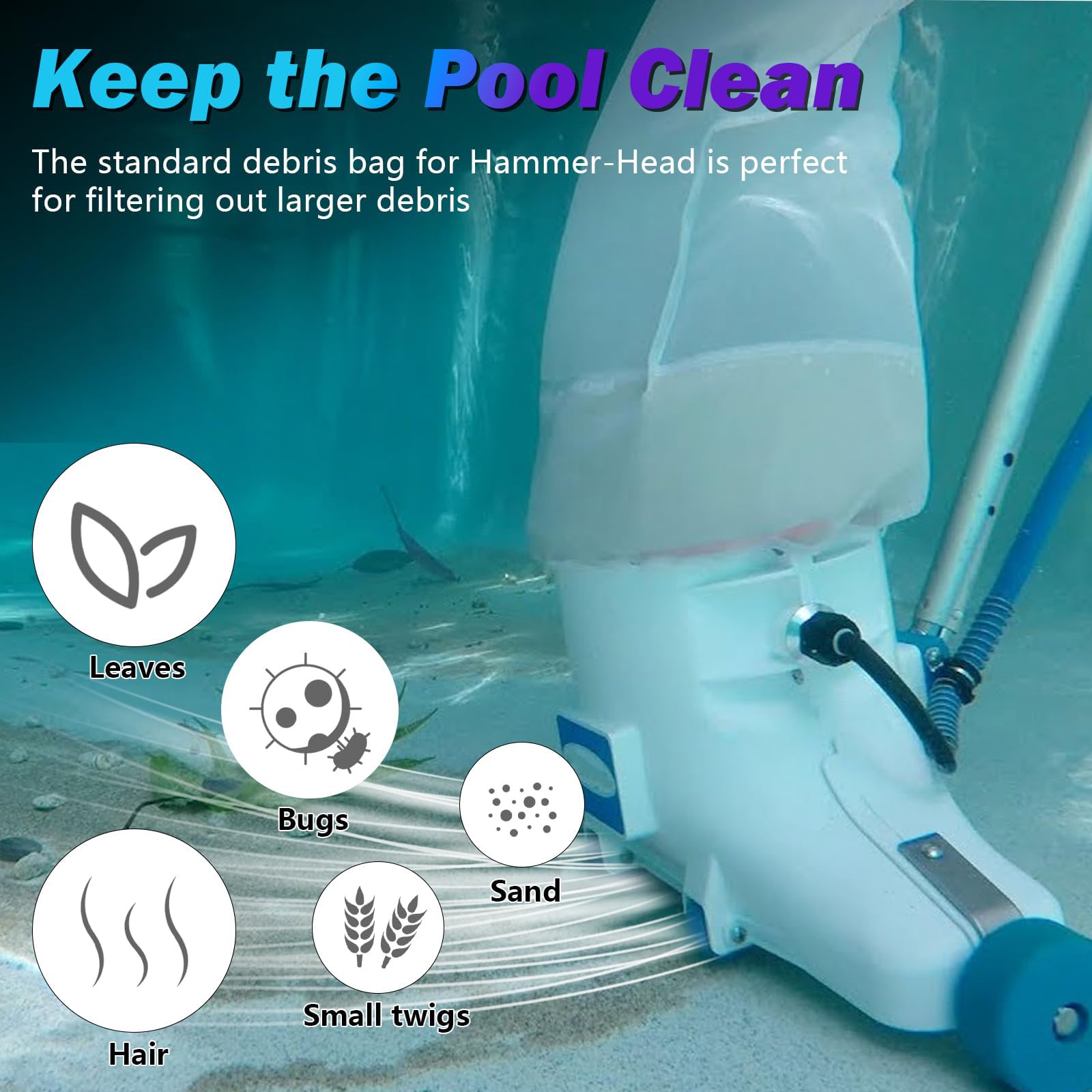 Hasanbar bag on poolside with tools showing routine maintenance convenience benefit