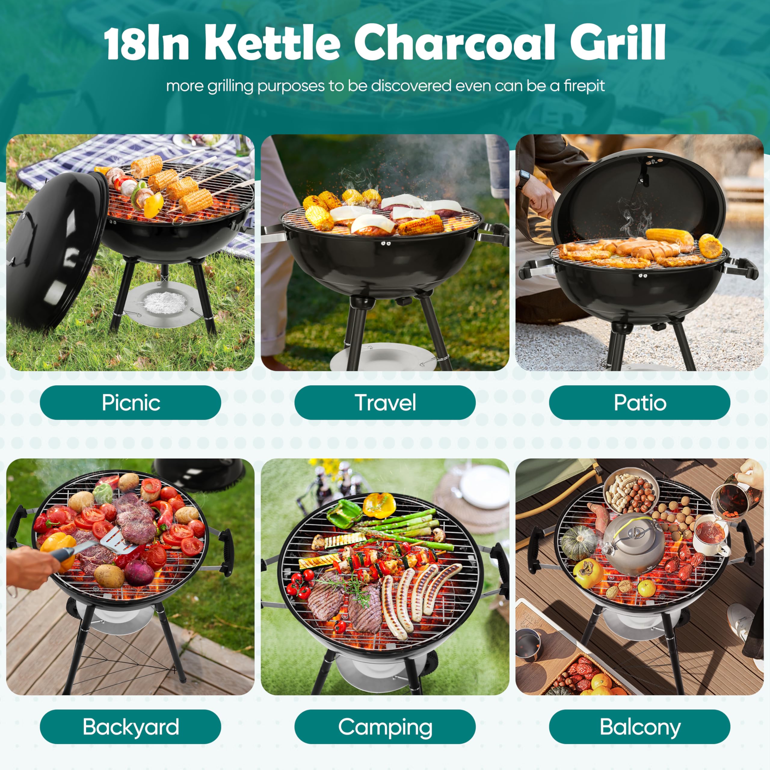 HaSteeL assembled grill next to chair for scale showing compact footprint