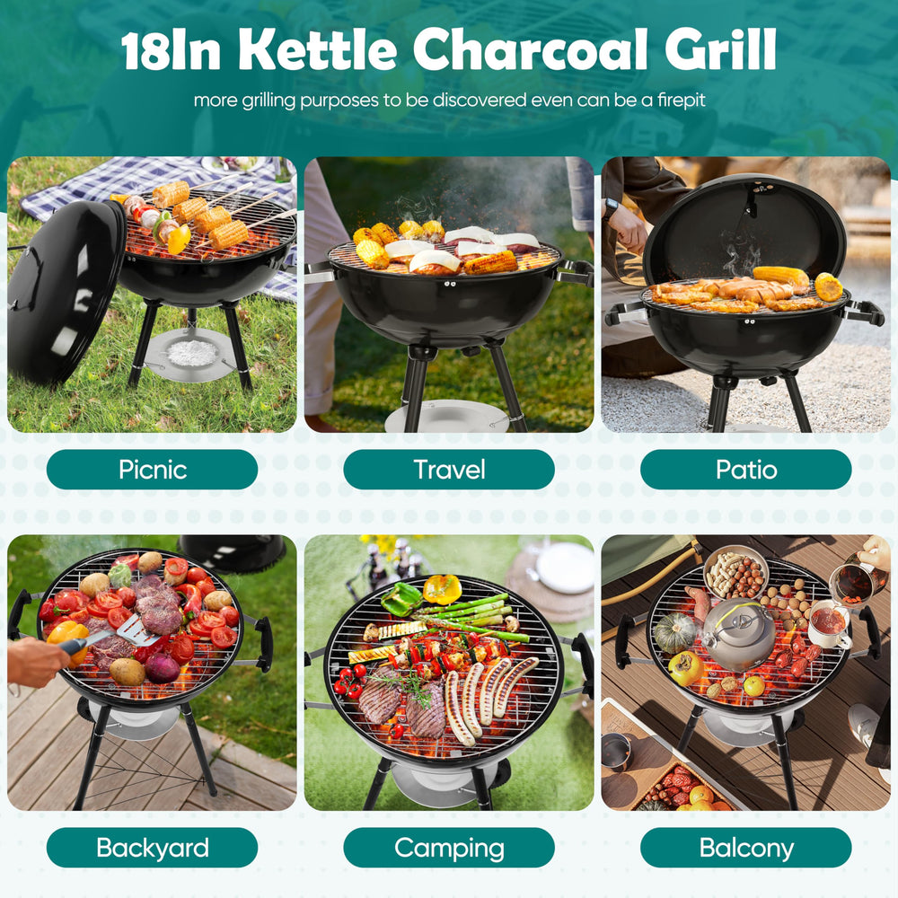 HaSteeL assembled grill next to chair for scale showing compact footprint