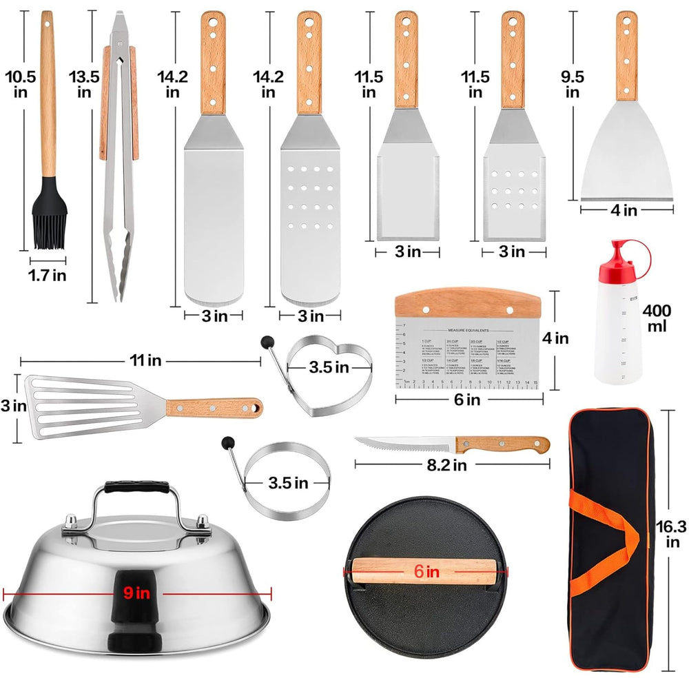 HaSteeL spatula close-up showing 45-degree beveled edge for easier flipping and control