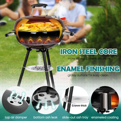 HaSteeL cooking grate with food demonstrating even searing and ample capacity