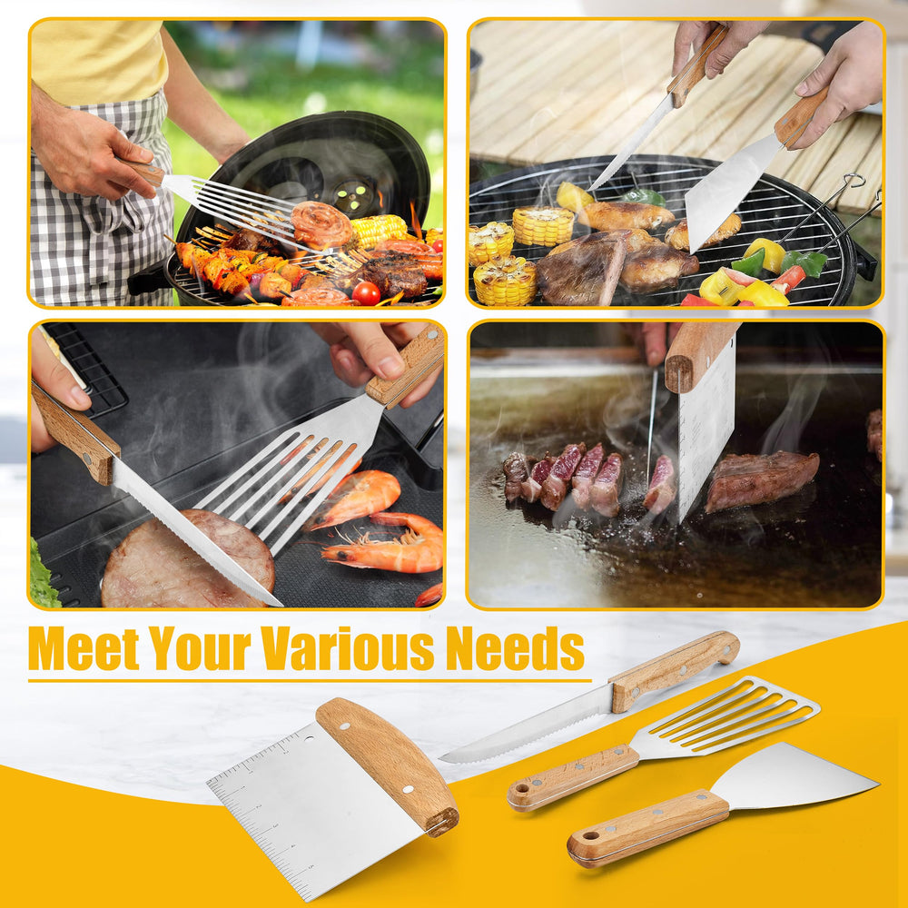 HaSteeL four egg rings with pancake flippers for cooking multiple uniformly shaped items