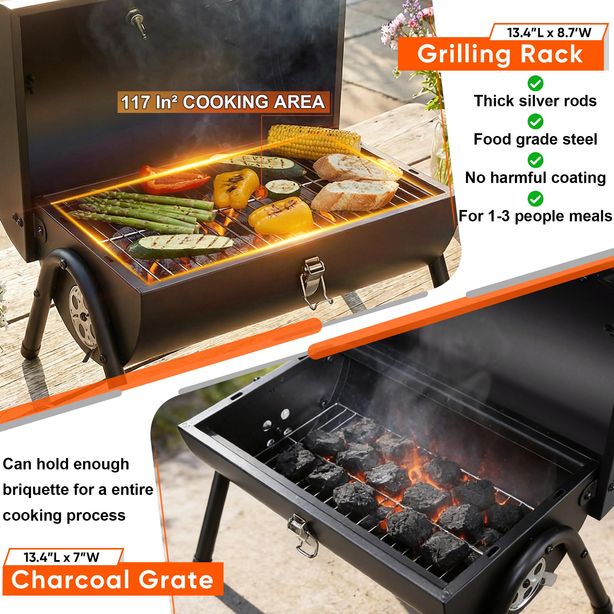 HaSteeL chrome-plated cooking grate close-up showing durable food-safe surface