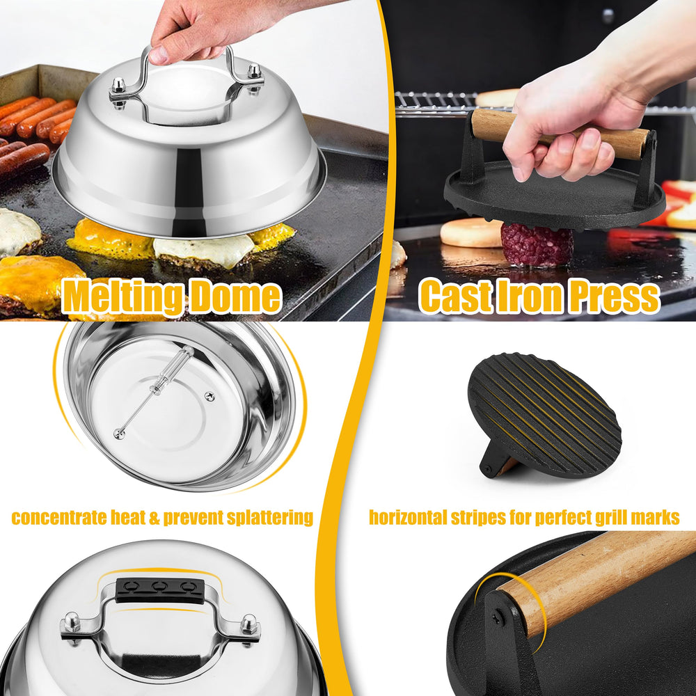 HaSteeL wooden handle with three rivets highlighting durable grip and heat resistance