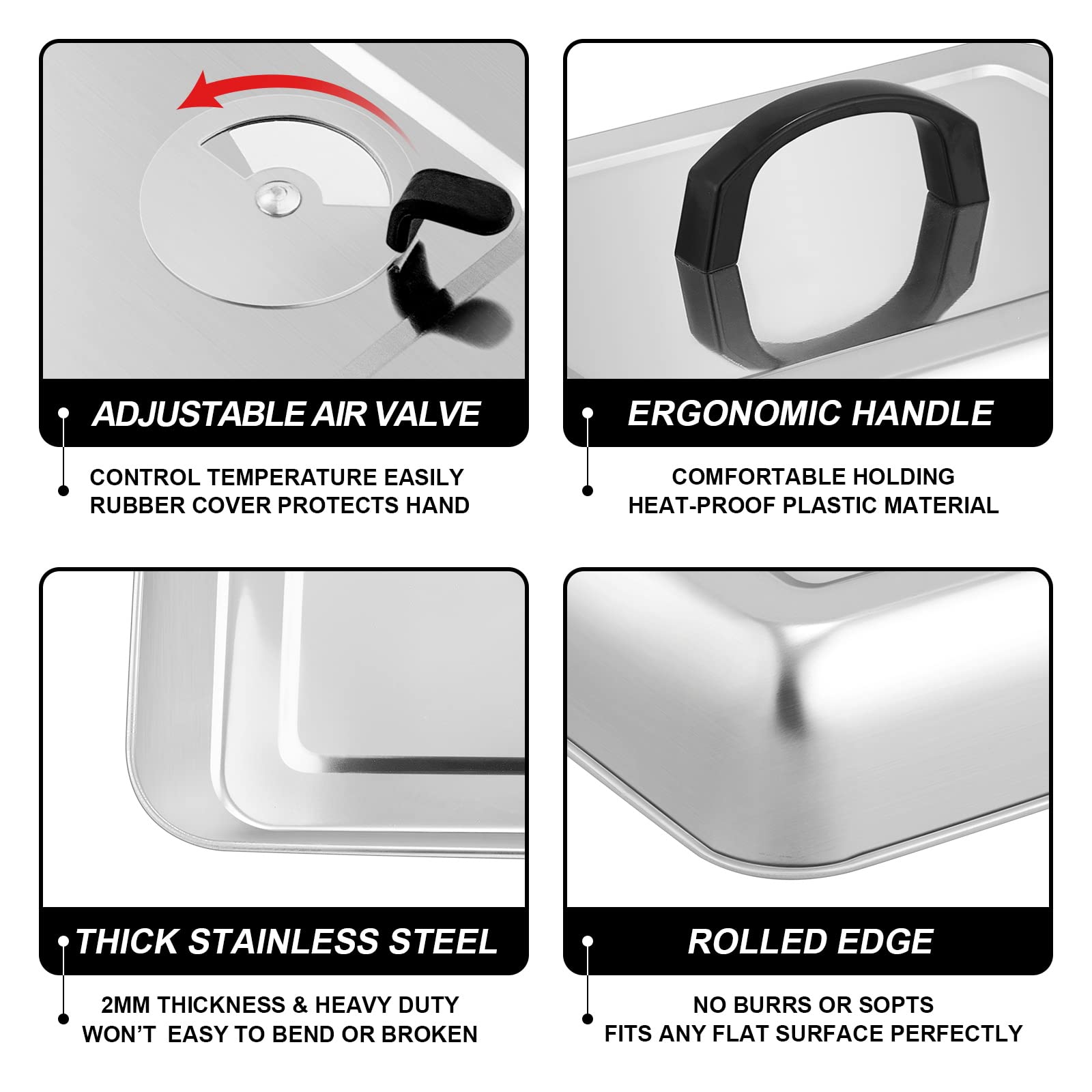 HaSteeL bakelite handle detail offering cool-touch lift advantage