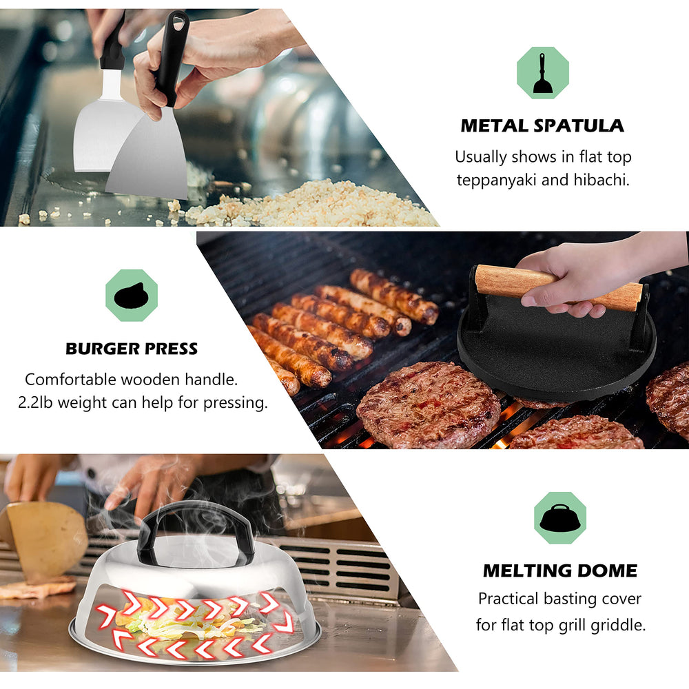 HaSteeL scouring pad with handle illustrating efficient post-cook cleaning