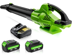 Hastia front packaging showing complete cordless blower kit and included accessories