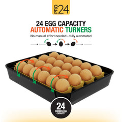 Hatching Time Pro24 automatic turner close-up ensuring even rotation and reduced handling