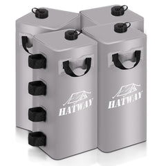Hatway front packaging showing four square water bags and quick-attach straps for easy transport
